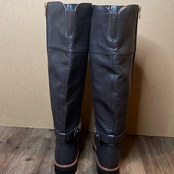 NWOT Tommy Hilfiger Knee High Boots, Greyish Brown, 8.5 - Picture 8 of 15